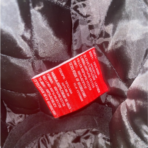 RARE NFL Tampa Bay Buccaneers Wool Leather Varsity Jacket Black Red Size Men Med - Picture 5 of 10